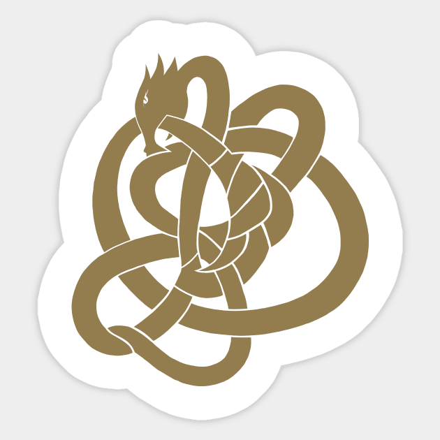 Jormungand, the Serpent of Midgard Sticker by DanielVind